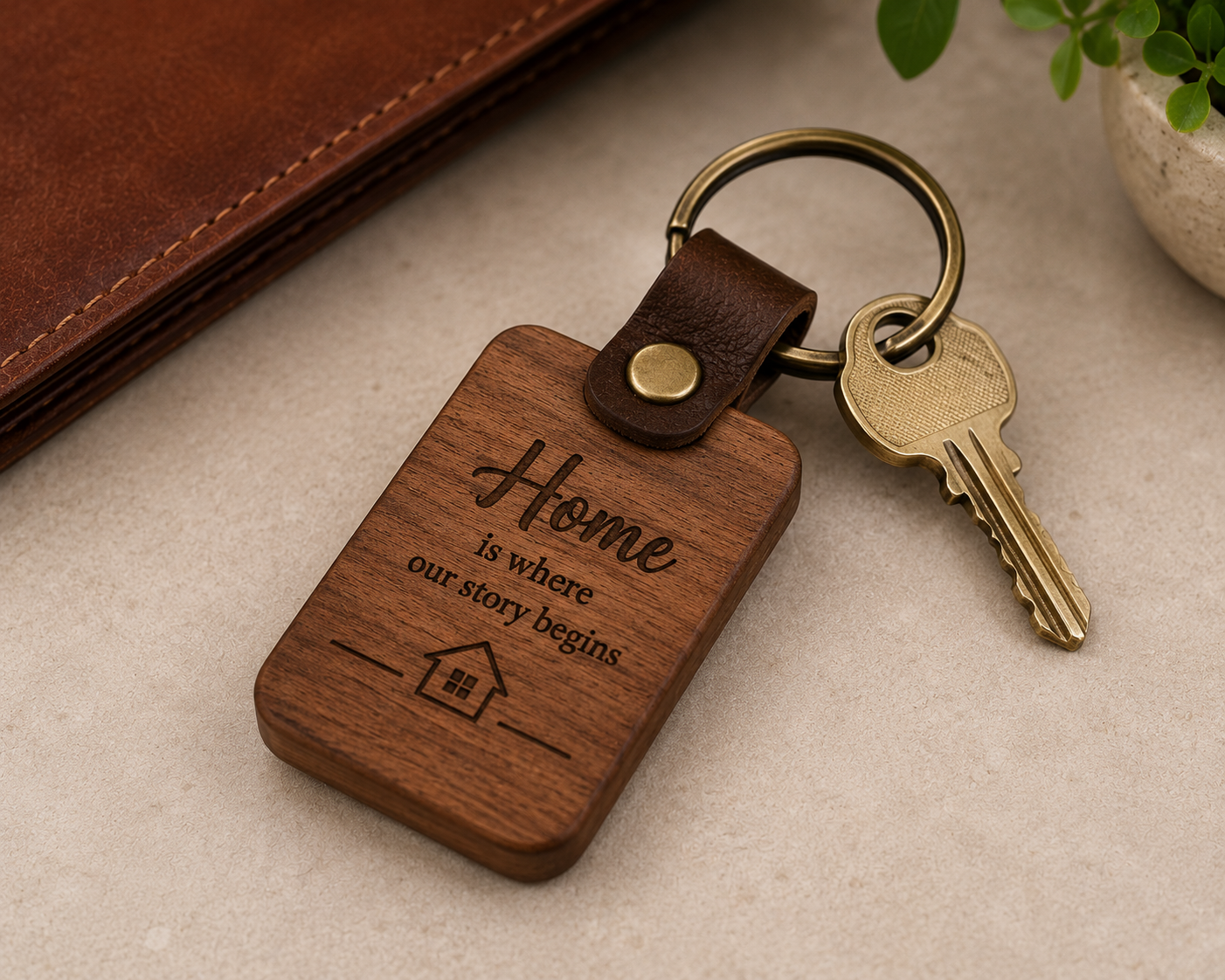 Heritage Wooden Key Tag