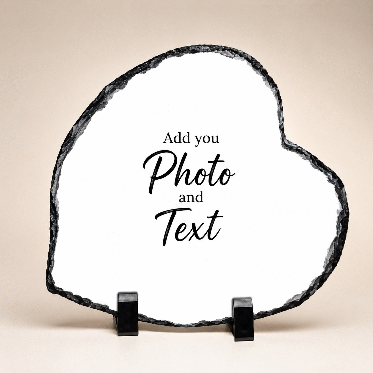 StoneCraft Rock Photo Frame Heart - Image 2