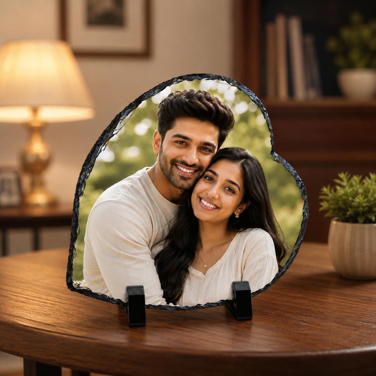 StoneCraft Rock Photo Frame Heart - Image 3