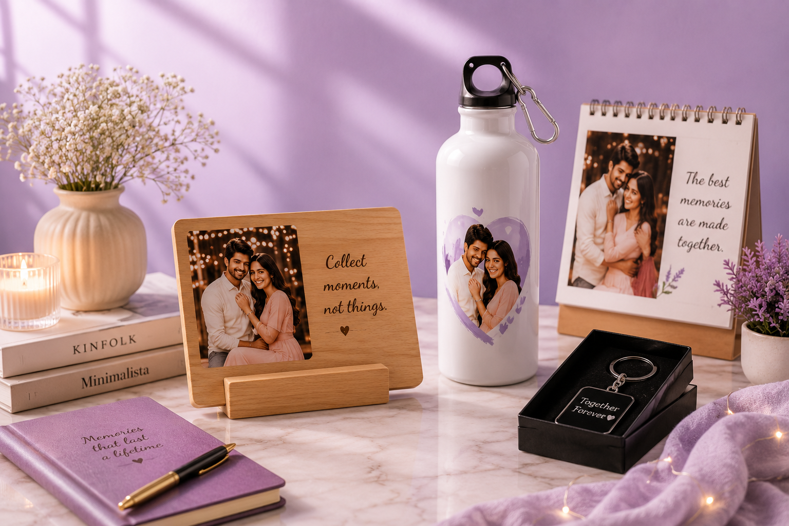 Personalized photo gift displayed at home