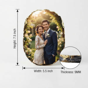 Rock photo frame Oval